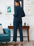 Trendy Teal Pantsuit Set | Women’s Stylish Formal Co-ord Wear