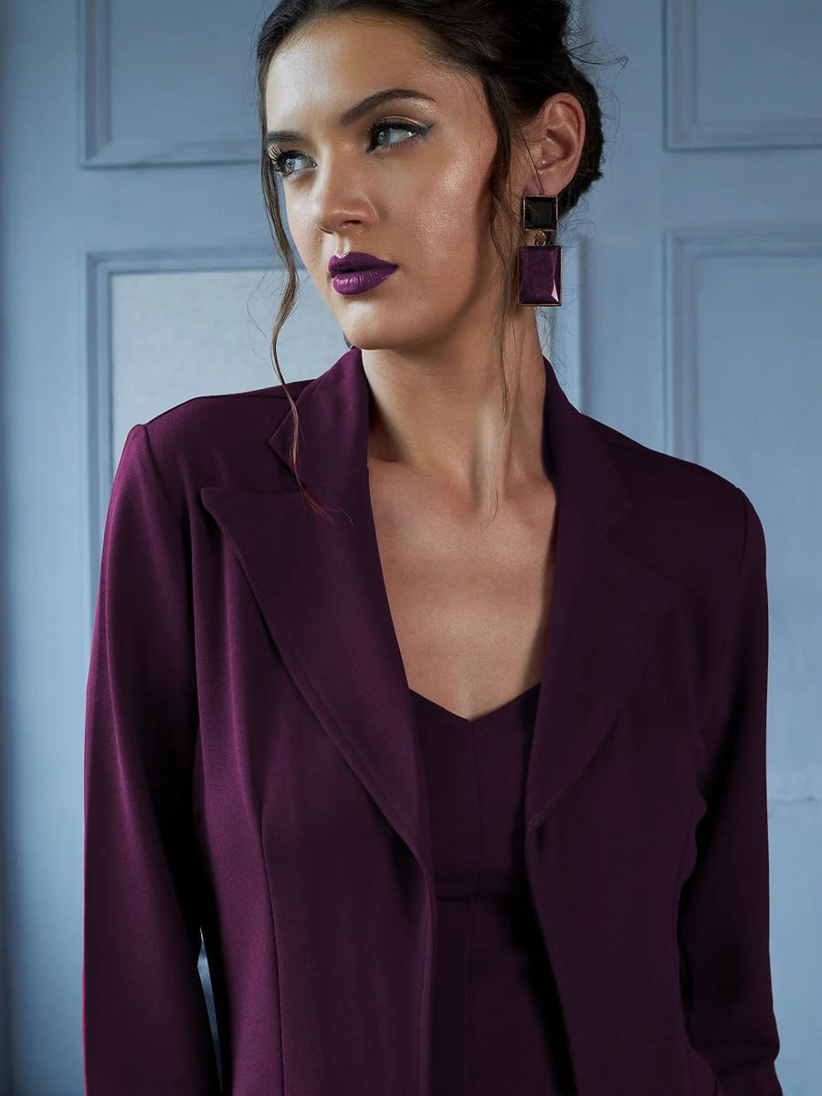 Sophisticated Burgundy Pantsuit | Women’s Premium Co-ord Outfit