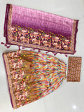 Purple Dola Silk Lehenga Choli Set | Printed Dupatta | Navratri Garba Outfit Women | Indian Wedding Festive Ethnic Wear