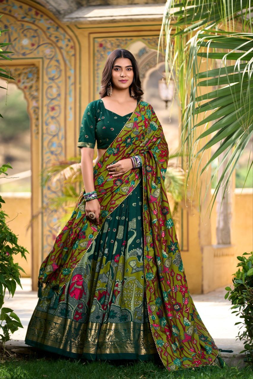Pure Dolla Silk Chaniya Choli with Vibrant Foil Print & Designer Dupatta