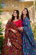 Maroon Silk Lehenga Choli Set | Cream Printed Skirt & Floral Dupatta | Navratri Garba Outfit Women | Indian Wedding Ethnic Wear