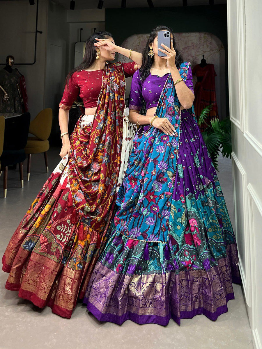 Pure Dolla Silk Chaniya Choli with Vibrant Foil Print & Designer Dupatta