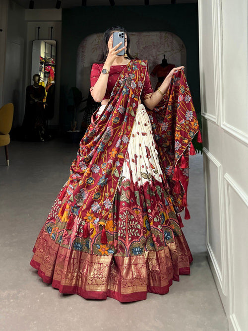 Pure Dolla Silk Chaniya Choli with Vibrant Foil Print & Designer Dupatta