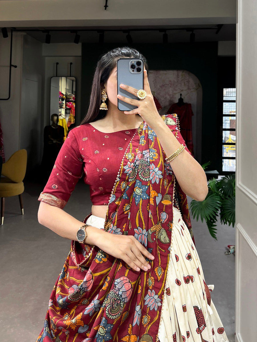 Pure Dolla Silk Chaniya Choli with Vibrant Foil Print & Designer Dupatta