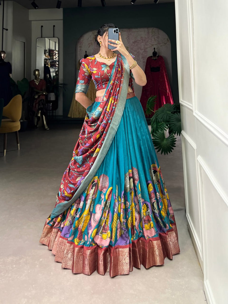 Navratri Lehenga Choli Set in Pure Dolla Silk | Foil Print Chaniya Choli | Indian Ethnic Festive Wear | Wedding Guest Outfit