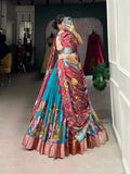 Navratri Lehenga Choli Set in Pure Dolla Silk | Foil Print Chaniya Choli | Indian Ethnic Festive Wear | Wedding Guest Outfit