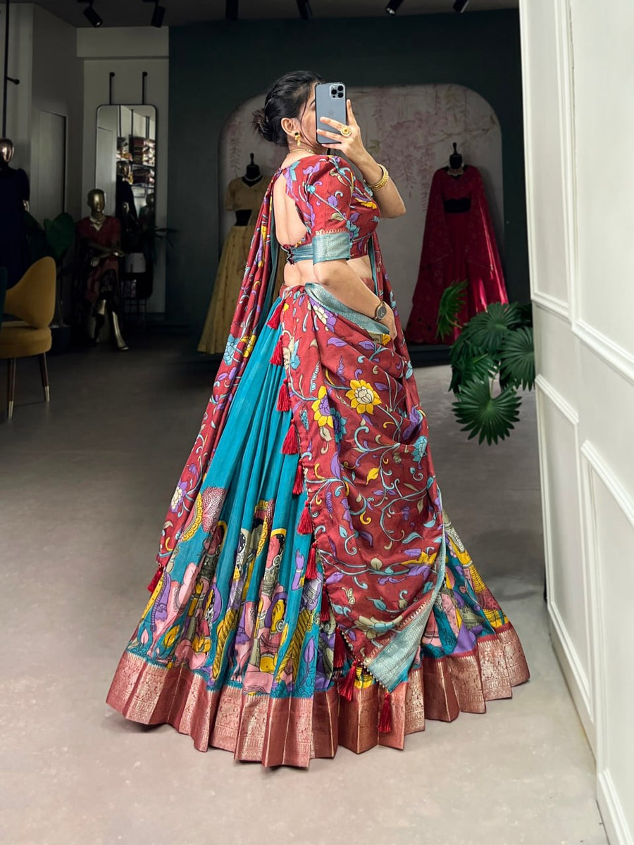 Navratri Lehenga Choli Set in Pure Dolla Silk | Foil Print Chaniya Choli | Indian Ethnic Festive Wear | Wedding Guest Outfit