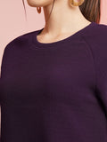 Classy Plum Co-ord Set for Women | Crop Top & High Waist Pants