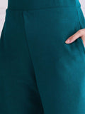 Premium Teal Co-ord Set | Modern Top & Straight Fit Bottoms