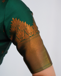 Elegant Green Silk Kurta Set with Zari Work & Dupatta | Festive Ethnic Wear for Women