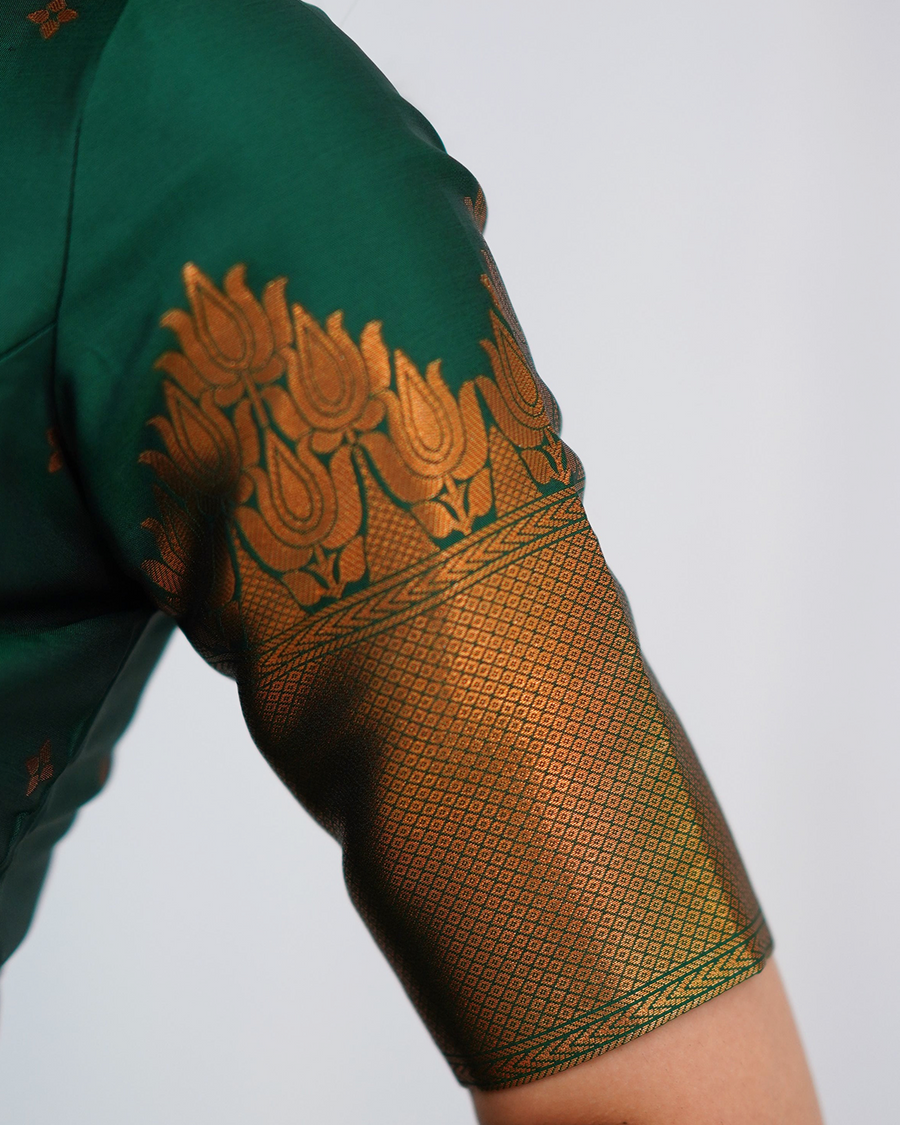 Elegant Green Silk Kurta Set with Zari Work & Dupatta | Festive Ethnic Wear for Women