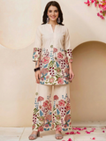 Khadi Cotton Printed Kurti with Palazzo Set