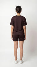 Ultra Soft Women’s Night Suit Set – Comfortable Half Sleeve T-Shirt & Shorts (Brown Lounge Sleepwear)