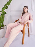 Trendy Pink Co-ord Set for Women | Crop Top & Wide Leg Pants Set